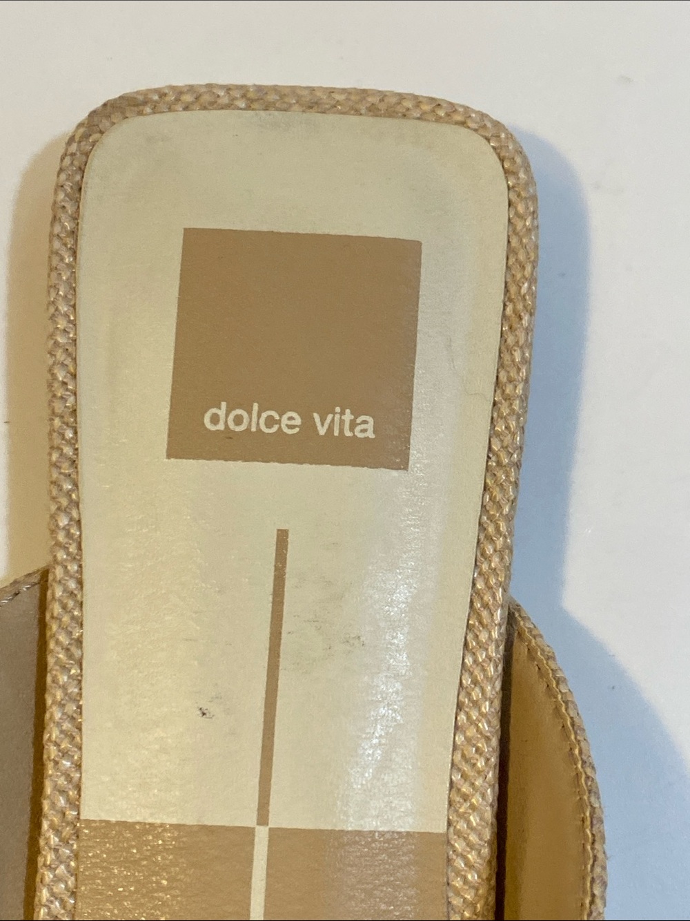 Dolce Vita Neutral Braided Slip-On Mules in Beige Imitation Raffia Upper Sz 10M - Picture 2 of 13